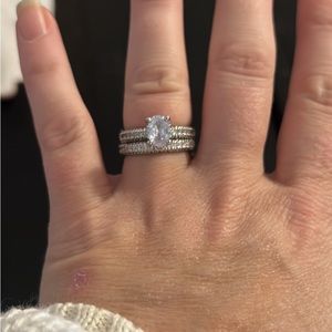 Sterling silver ring set and earrings
